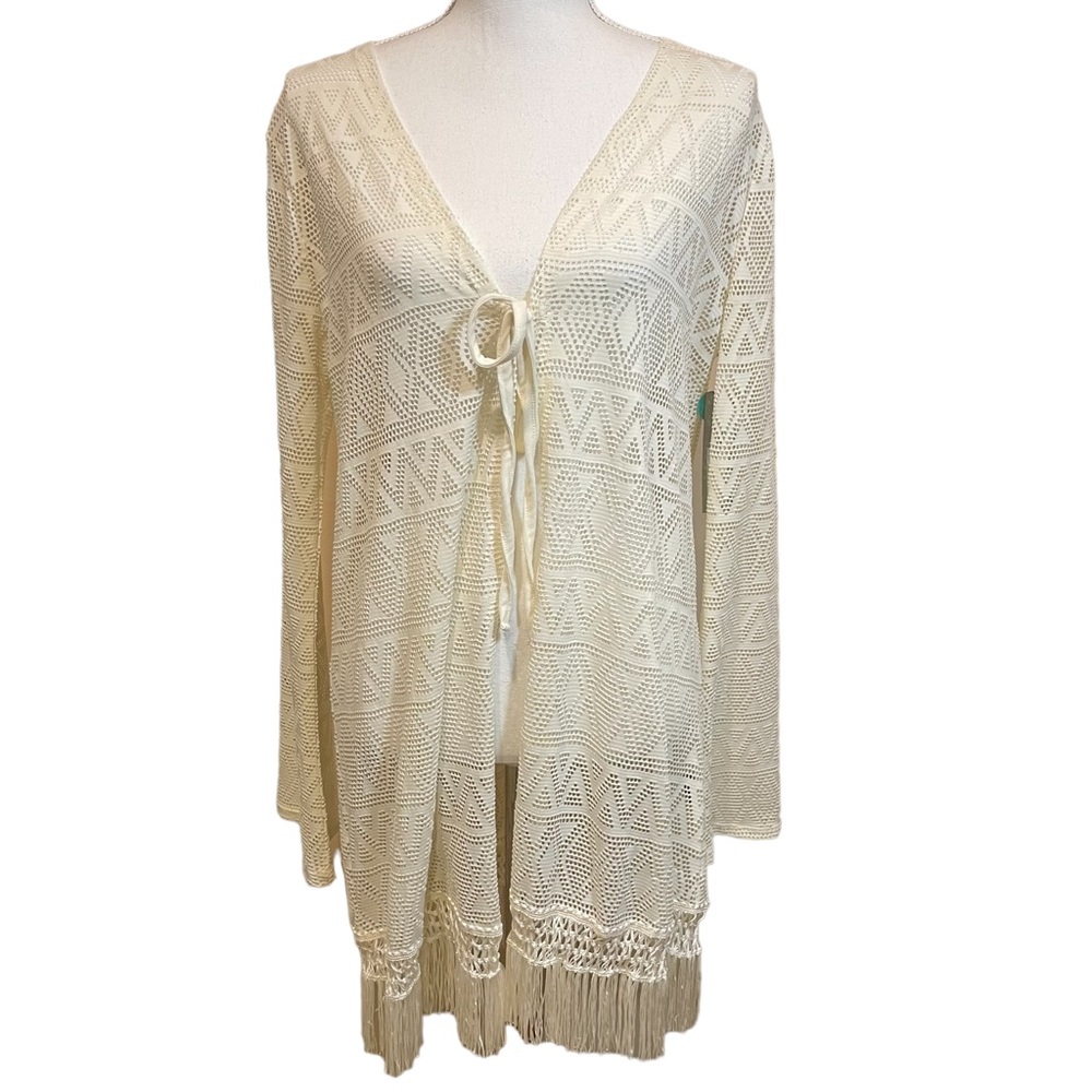 Apt. 9 Boho Lace Cardigan Swim Cover up. Size M